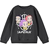 Kpop Demon Hunters HuntrX Excited Kawaii Chibi Art Youth Crew Neck Long Sleeve Sweatshirt