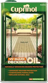 Cuprinol UV Guard Decking Oil Natural 5L - Wood Protectant Stain view 2