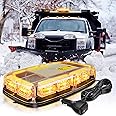Nilight 12 Inch Roof Top Strobe Lights 48LED Hazard Light Emergency Safety Warning LED Flashing Bar Magnetic Mount 12V 24V Cars Trucks Tractors Snow Plows Construction Vehicles
