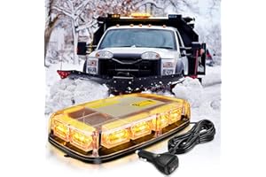 Nilight 12 Inch Roof Top Strobe Lights 48LED Hazard Light Emergency Safety Warning LED Flashing Bar Magnetic Mount 12V 24V Cars Trucks Tractors Snow Plows Construction Vehicles