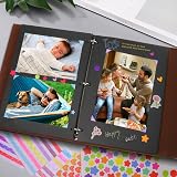 ZEEYUAN Leather Scrapbook Album 18x22cm 60 Pages Refillable DIY Memory Book view 3