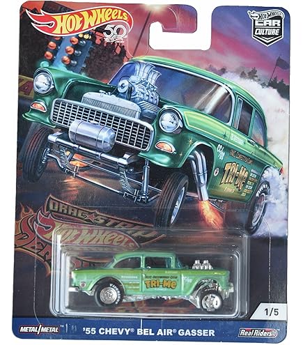 Hot Wheels Red Edition 2016 #2/12 - '55 Chevy Bel Air Gasser 1/64
