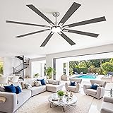 ZMISHIBO 80 inch Brushed Nickel Modern Ceiling Fans