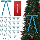 Trylook 24 PCS Velvet Christmas Tree Bows，Christmas Wreath Bows,Rustic Crafts Gift Bows for Christmas Tree Indoor Outdoor Decoration(3/8'' Wide, 5 * 7 inch) (Blue)