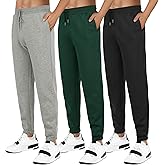 AlisOker Fleece Sweatpants for Men Elastic Bottom Active Athletic Workout Jogger Pants with Pocket and Drawstring