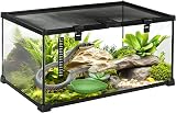 PawHut Glass Reptile Terrarium Medium 50x30x25cm with Thermometer view 1
