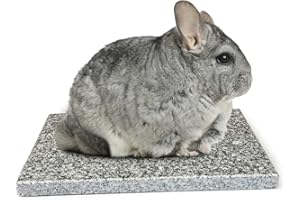 AUPETEK Chinchilla Cooling Stone Durable Cool Down Easy Clean in Hot Summer for Rabbit Hamster Guinea Pig Chinchilla Kitten Small Animals Spots of Grey