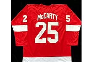 BM AUTHENTICS Darren McCarty Signed Autographed Red Hockey Jersey with JSA COA - Size XL