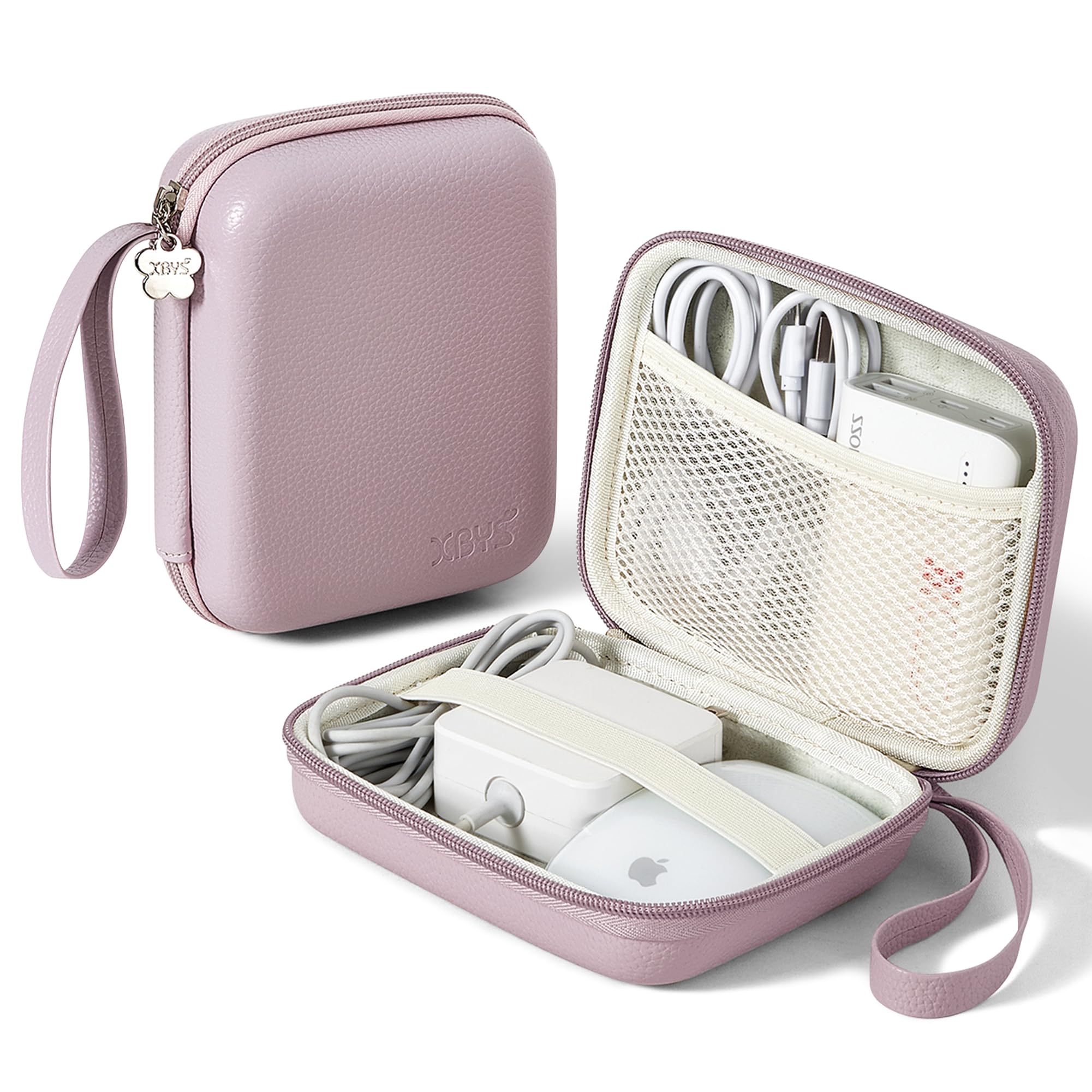 Photo 1 of Linpr Charger Case for Macbook, Portable Tech Electronic Organizer Bag,Travel Storage Pouch for Laptop Accessories, MacBook Power Adapter, Charging Cords, USB Drives, Power Bank (Purple, L)