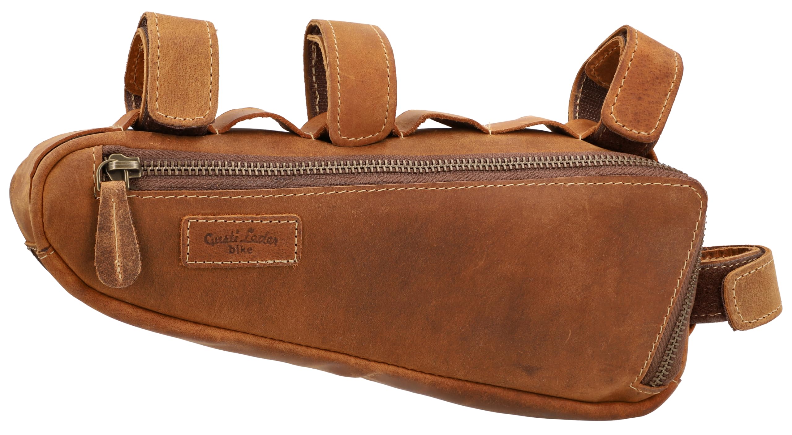 Gusti frame bag leather - Maurice G. bicycle bag tool bag ladies men brown frame