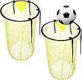 Ninoclar Top Bins Soccer Target Net 2 Pack Yellow M Kids Training Goal