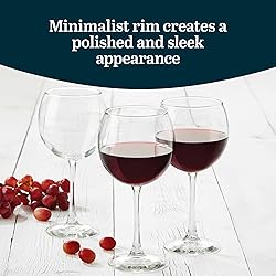 Libbey Vina Red Balloon Wine Glasses, 18.25 Oz