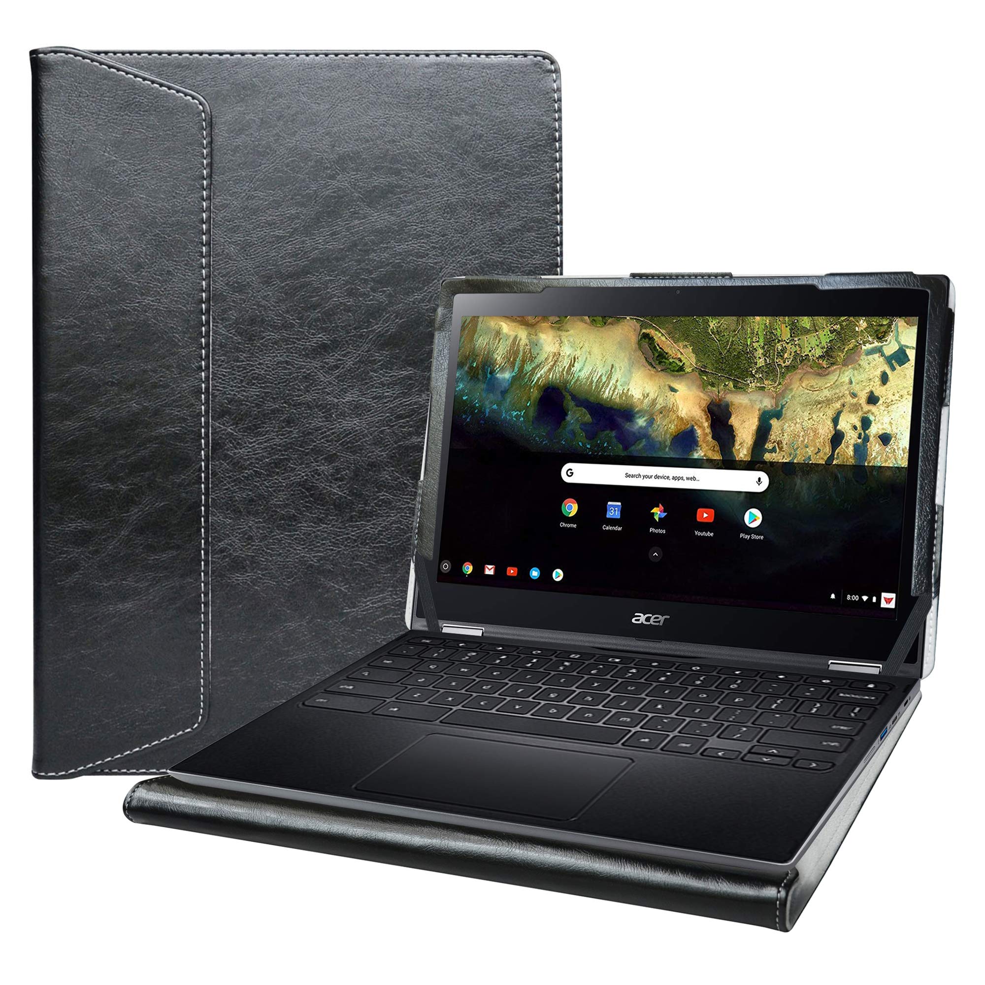 Alapmk Protective Case Cover For 11.6" Acer Chromebook Spin 511 R752TN/CHROMEBOOK SPIN 311 R721T/Chromebook 311 C721 Laptop[Warning:Not fit Chromebook Spin 11 CP311/CHROMEBOOK 311 C733T],Black