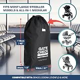 Bramble Large Stroller Bag for Airplane Travel 116x53cm Black view 3