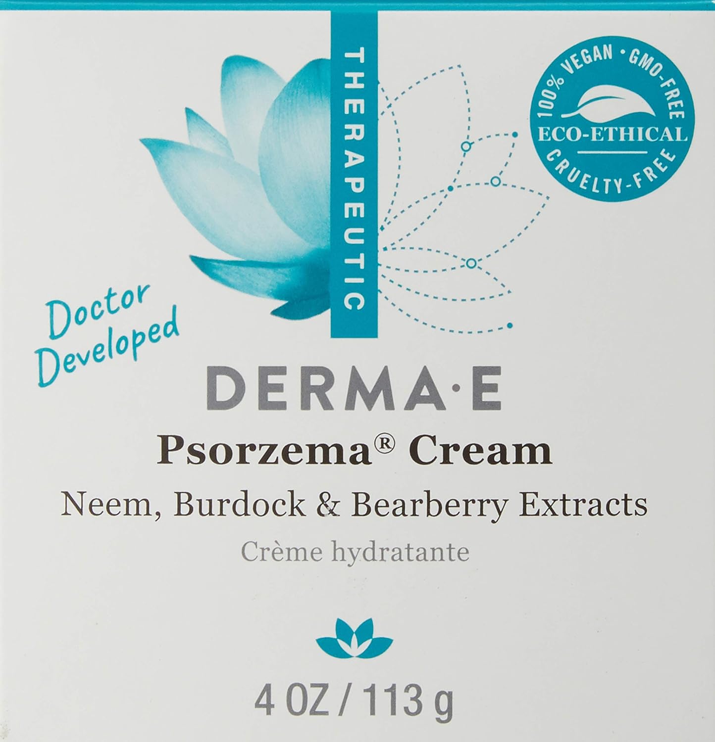 DERMA E Psorzema Cream, Natural Relief for Scaling Flaking, and Itching, 4 Oz, No Color, 113 g (1er Pack) - Image 4