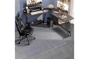 FURKIT Office Chair Mat for Carpet Floor, 36'' x 48'' Sturdy Clear Computer Desk Chair Mat, Easy Gilde Plastic Rolling Chair Floor Mat, Heavy Duty Rectangular Floor Protector for Home Office