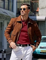 COOFANDY Mens Long Sleeve Polo Shirts Collared Knit