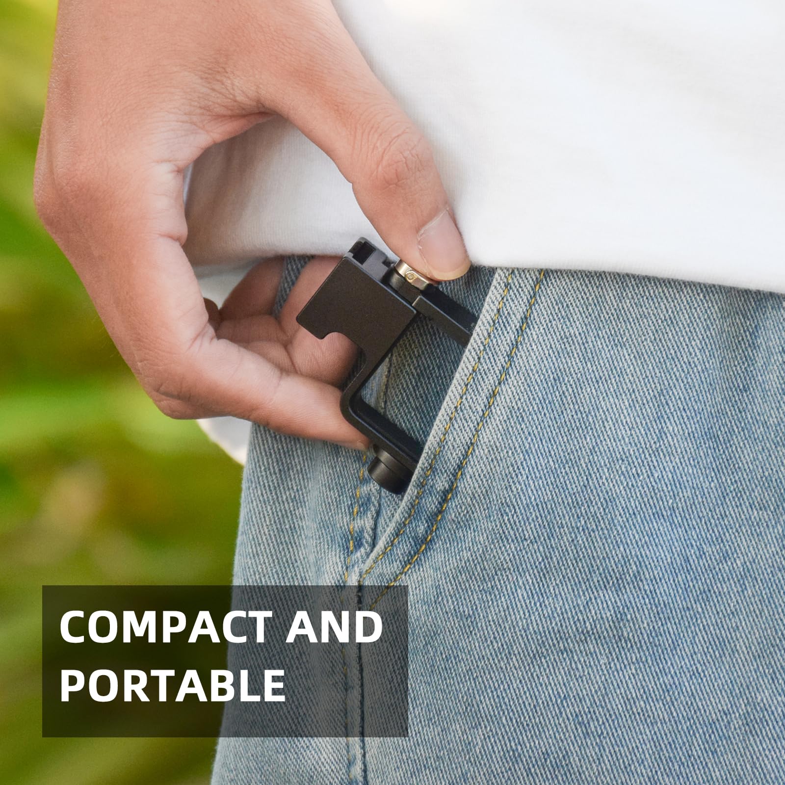 BRDRC Extension Frame Adapter for DJI Osmo Pocket 3, Aluminum Alloy Mount with Cold Shoe Connector, Portable Electronic Device Mount