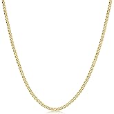 Kooljewelry 10k Yellow Gold Hollow Inner Link Chain Necklace (2.3 mm, 18 inch)