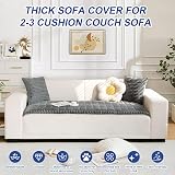 GKXLH New Corduroy Sofa Covers Washable Thick Non-Slip 2-4 Seater Dark Grey view 2