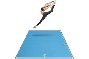 GXMMAT Large Yoga Mat 6'x6'x7mm, Thick Workout Mats for Home Gym Flooring, Extra Wide and Thick, Non-Slip Quick Resilient Barefoot Exercise Mat, Ultra Comfortable Cardio Mat for Pilates, Stretching