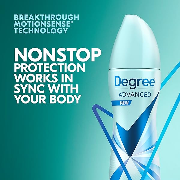 DEGREE ADVANCED ANTIPERSPIRANT DEODORANT DRY SPRAY SHOWER CLEAN 72-HOUR SWEAT AND ODOR PROTECTION SPRAY ANTIPERSPIRANT FOR WOMEN WITH MOTIONSENSE TECHNOLOGY 3.8 OZ