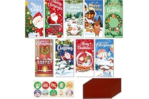 Bannovella Christmas Money Holders for Cash Gift,Money Cards 9 Pack with Envelopes & Sticker,Great Christmas Gift for Family, Friends, and Children(9pcs)