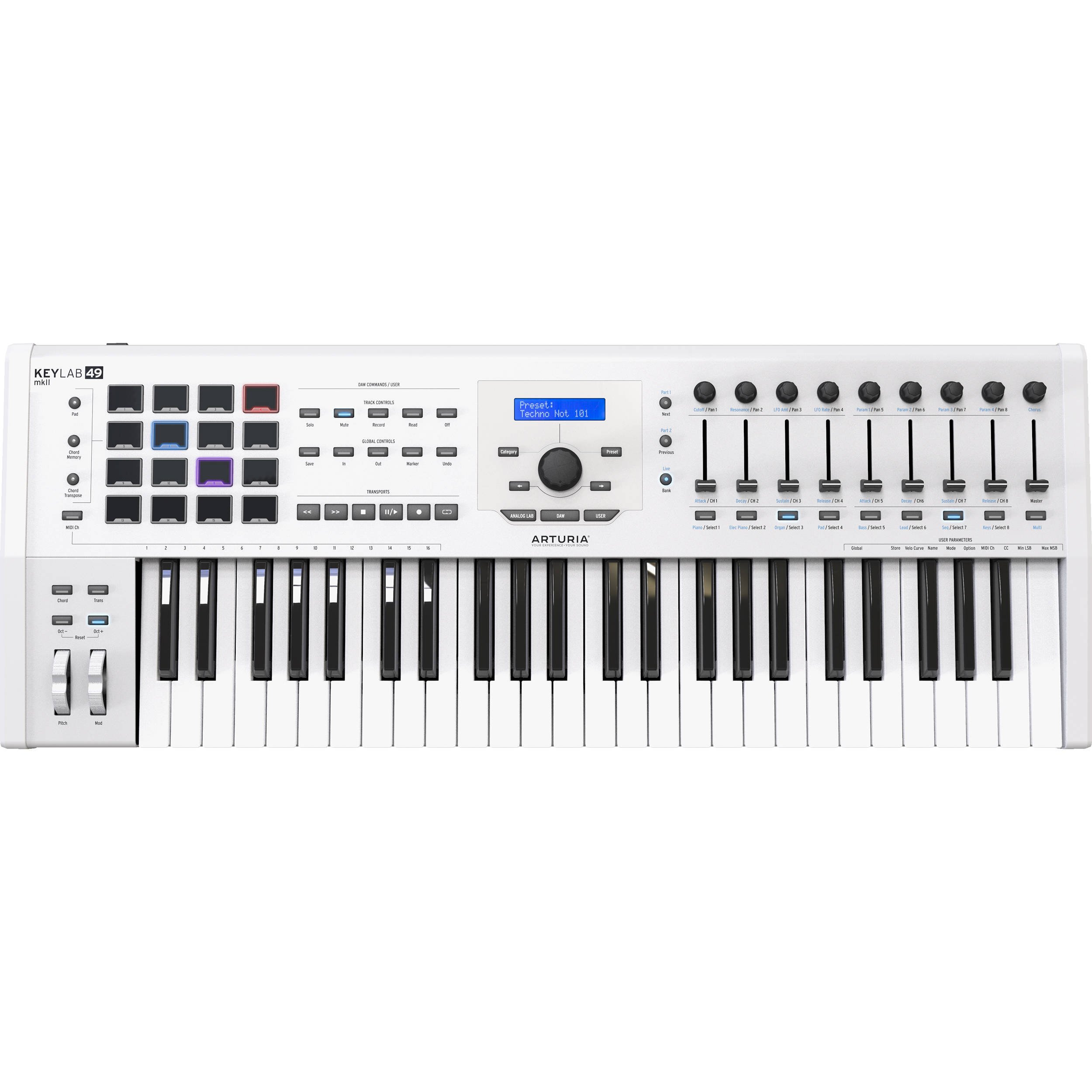 Arturia KeyLab 49 MkII - Teclado controlador MIDI USB semipesado de 49 teclas