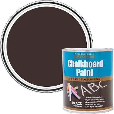 Rust-Oleum Chalkboard Paint 750ml Black – Interior Exterior Use