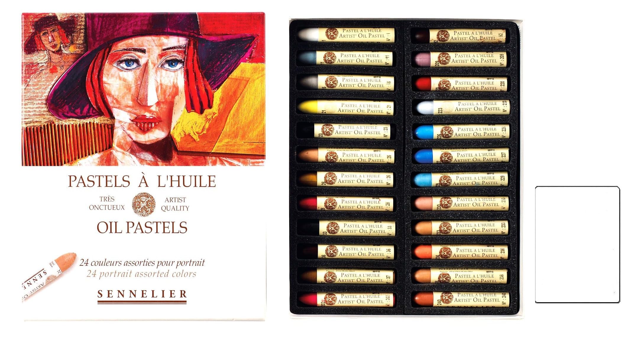 Sennelier Pastels Oil 24 Colors Portrait - Made in France