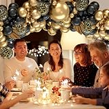 Balloon Garland Black Gold Arch Kit 110pcs Latex Balloons Confetti Bar view 4