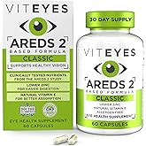 Viteyes AREDS 2 Eye Vitamins, Classic Macular Support, Allergen Free Capsules, with Natural Vitamin E, Vitamin C, Zinc, Copper, Lutein & Zeaxanthin, Eye Doctor Trusted, Manufactured in The USA, 60 Ct