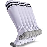 CWVLC Soccer Socks for Kids Youth Adult, Cotton Football Softball Baseball Socks