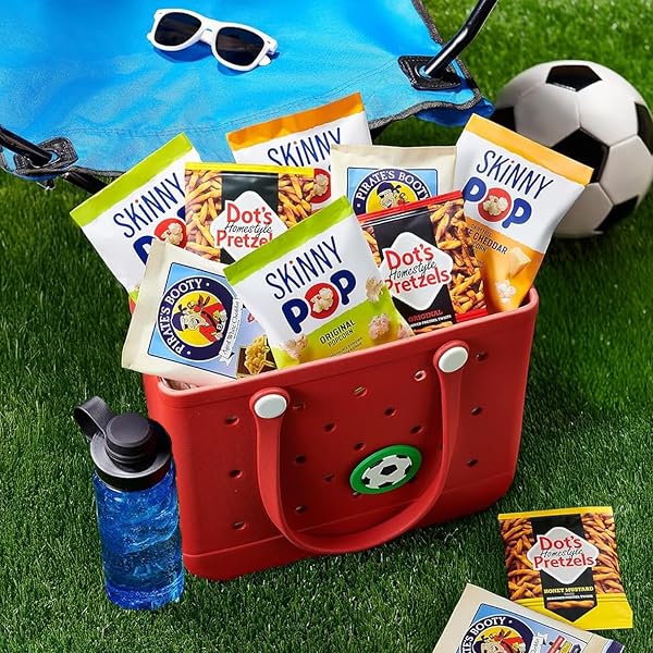 SKINNYPOP FAMILY FAVORITES VARIETY PACK, SKINNYPOP ORIGINAL AND DAIRY FREE WHITE CHEDDAR POPCORN, DOT’S ORIGINAL AND HONEY MUSTARD PRETZELS, PIRATE’S BOOTY, ON-THE-GO SNACKS, 0.5OZ AND 1OZ BAGS (18 COUNT)