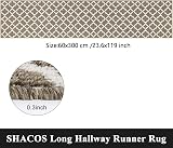 SHACOS Extra Long Hallway Runner Rug 60x300 cm Non Slip Brown view 8