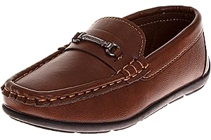 French Toast Toddler Boy Loafers Penny Moccasin School Driving Dress Shoes for Boys Black, Tan, Navy, White Red Size 5-10 Toddlers 11-13 Little Kid 1-5 Big Kid