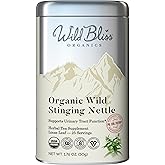 Wild Bliss Organic Wild Stinging Nettle Leaf Tea - Caffeine Free Loose Leaf Herbal Tea - 1.76 Oz - 25 Servings