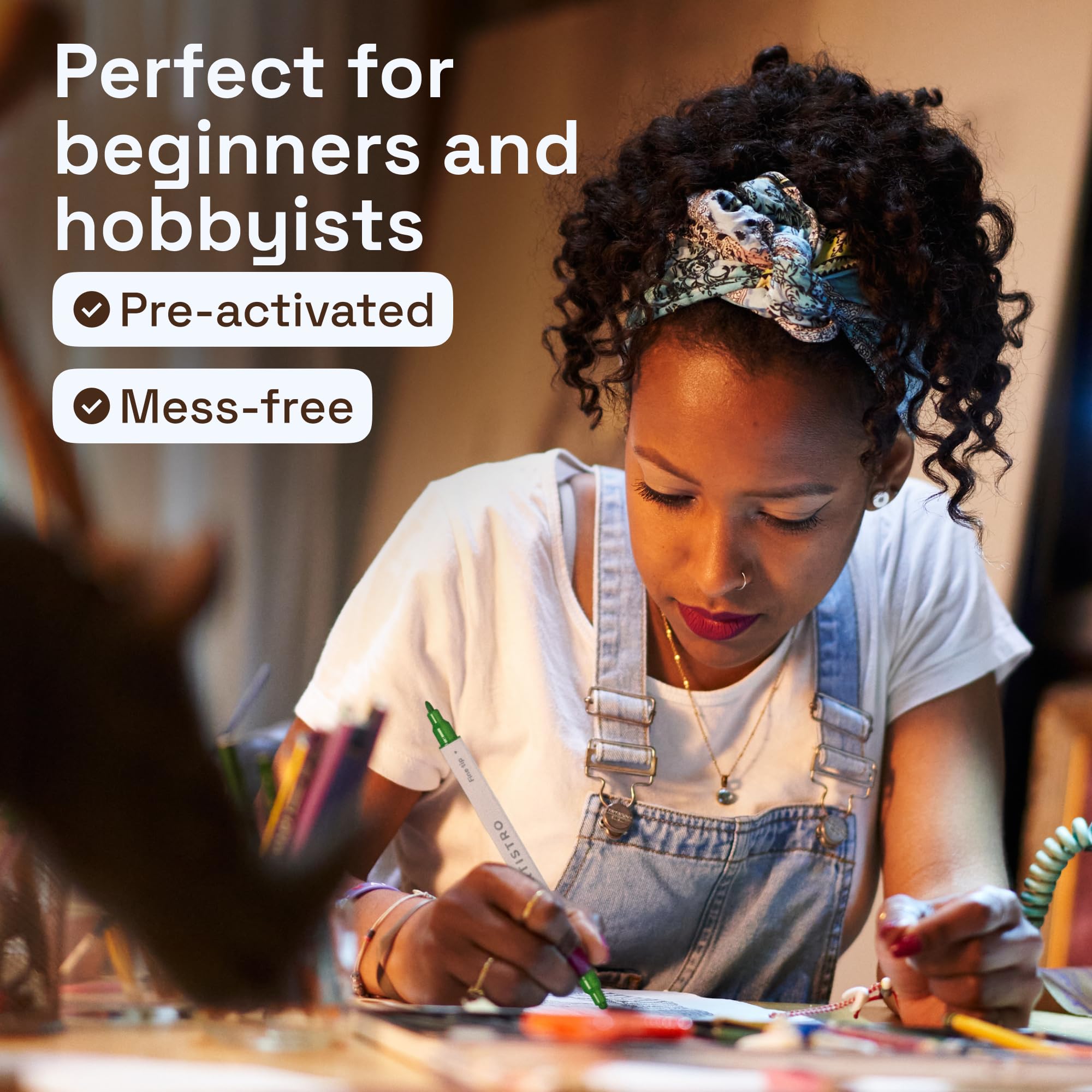 ARTISTRO 24 Acrylic Paint Markers for Rock, Fabric, Wood, Glass, Craft, Decoration - Dual-Tip Paint Pens - Stocking Stuffers, Christmas Gift Idea for Teens, Grandkids, Kids - Art Supplies