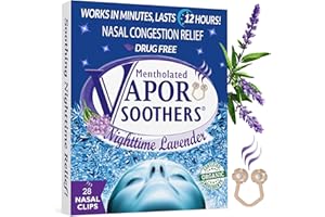 Vapor Soothers by Scenttech, Snore Reducing- Anti Snoring Aid, Nasal Dilators for Breathing, Instant Nasal Congestion Relief, Nighttime Lavender, 28 Count, Drug-Free