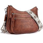 VIMUTI Crossbody Purses for Women Trendy Leather Crossbody Bag,Multi Pocket Shoulder Handbag Lightweight Travel Purse