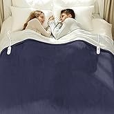 VELLUBAM Heated Blanket Queen Size 84" x 90" - Warm Flannel Sherpa Electric Blanket with Dual Control for Home, 5 Heating Levels & 10 Hours Auto Off, Overheat Protection (Purple)