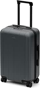 CHESTER Minima Carry-On Luggage / 22"x14"x9" Lightweight Polycarbonate Hardshell/Spinner Suitcase/TSA Approved Cabin Size (Storm (Charcoal), Carry-On Luggage)