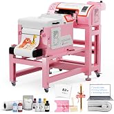 B btransfer A3 M1630 Pro DTF Printer Combo with Shaker Dryer, Auto Cleaning | DTF printer + shaker dryer on mobile rack. Save floor space, easy move.Stable white ink circulation reduces clogging risk