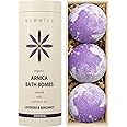 Arnica Bubble Bath Bombs Lavender Bergamot Essential Oils Luxurious Mega Foaming Bath Bombs for Dry Skin Nourishment Moisturizing Blissful Bath Gift