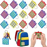 Hicarer 28pcs Tic Tac Toe Game Keychain Party Favor for Kid 4-8 8-12, Og | Halloween Treats Non Candy, Goodie Bag Stuffers, Treasure Box Toys, Bulk Classroom Birthday Prize Carnival Pi&ntilde;ata Filler Gift