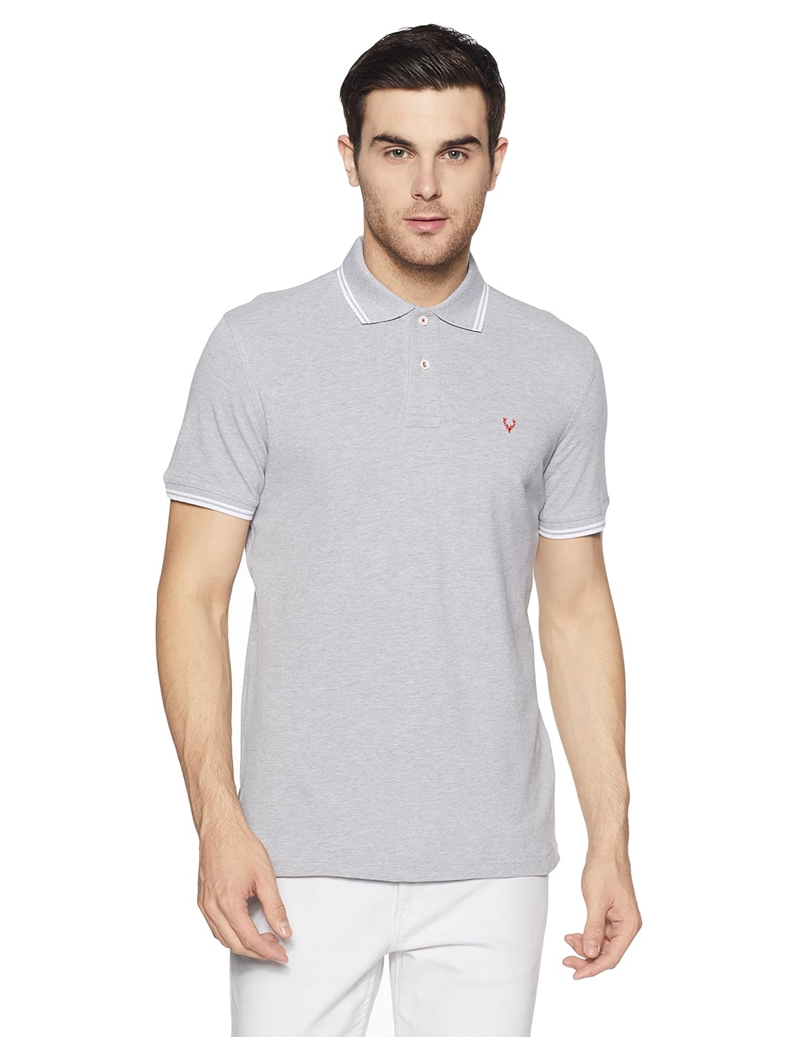 allen solly men's solid regular fit t-shirt