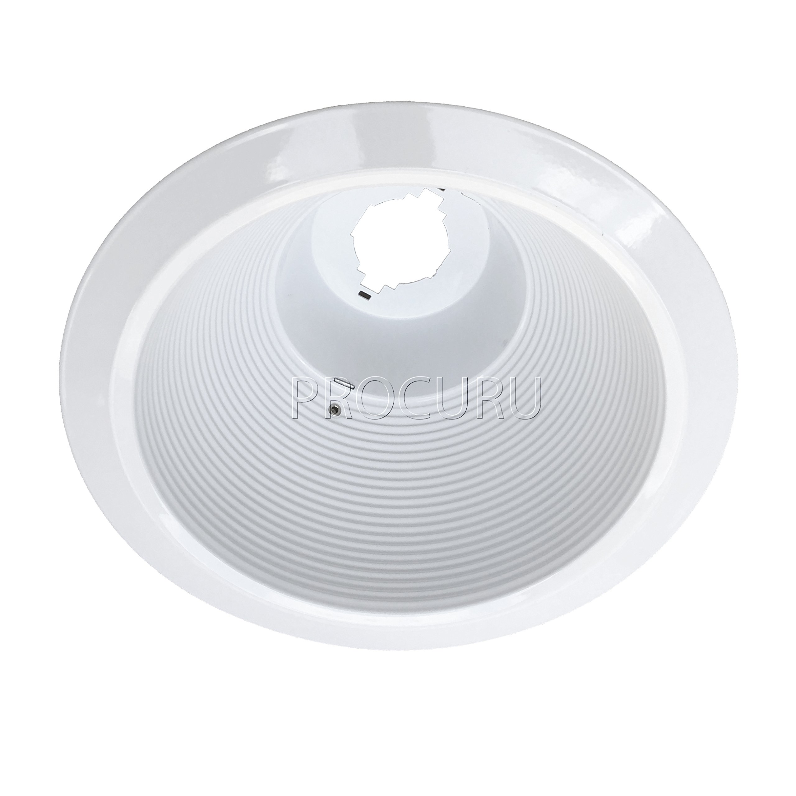 [6Pack] PROCURU 6" Recessed Can Light TRIM Solid Metal, Step Baffle
