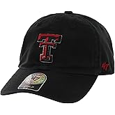 NCAA Texas Tech Red Raiders '47 Brand Clean Up Adjustable Hat, Black 1, One Size