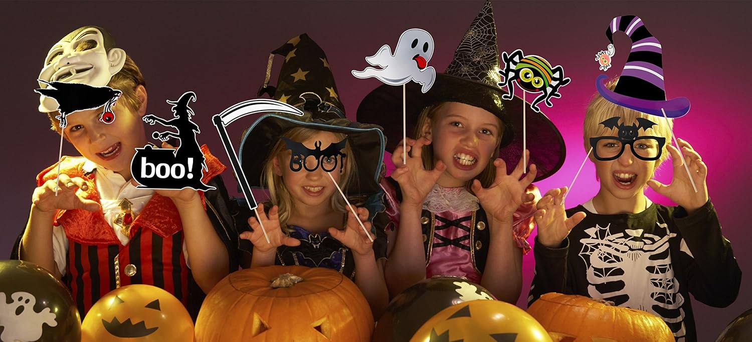 Halloween Photo Booth Props 27 Pcs for Halloween Decorations: Health & Personal Care