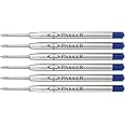 Parker Ball Point Pen Refills, Medium Point, Blue Ink, 6/Pack (3032631)